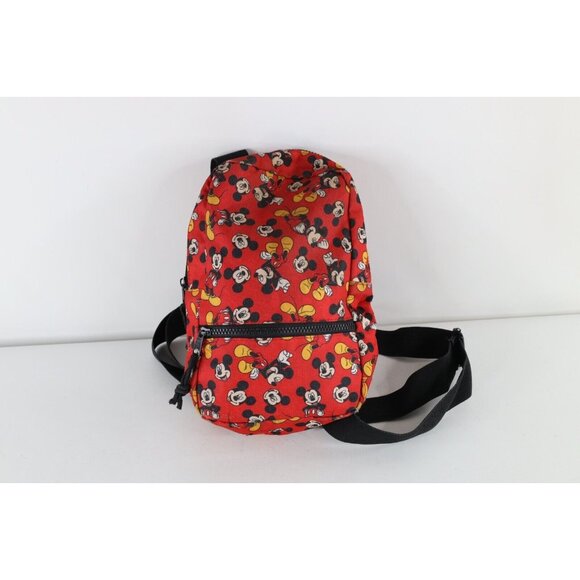 Vintage Disney Mickey Mouse All Over Print Distressed Mini Backpack Book Bag main image 8